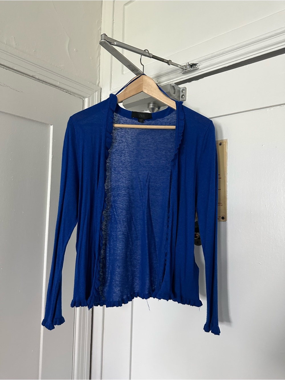 Zara Royal Blue Open Front Lightweight Cardigan